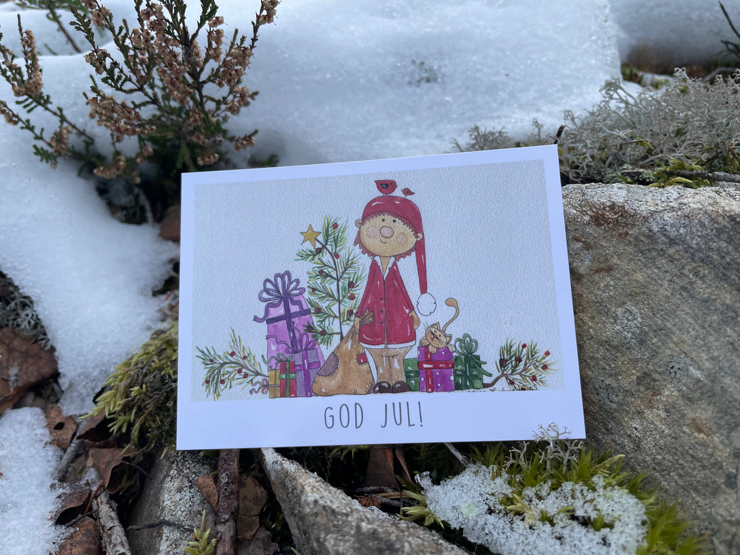 Mokklook Mini kort " God Jul"