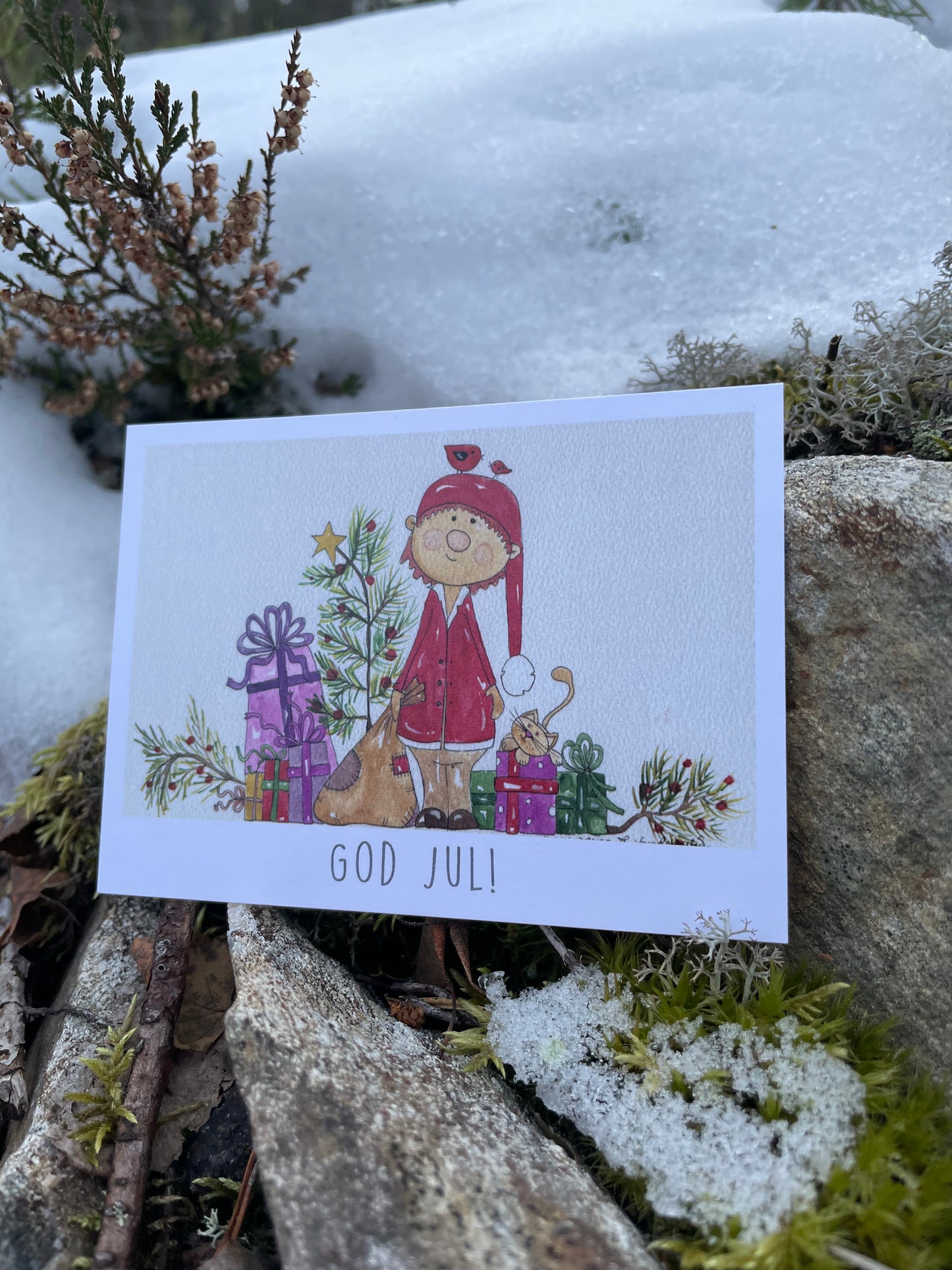 Mokklook Mini kort " God Jul"